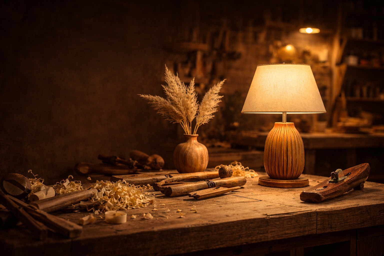 Handcrafted wooden furniture